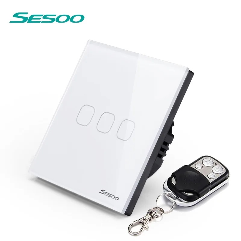 Smart Home Touchscreen Control Panel - Zdalny przełącznik dotykowy SESOO, 3 Gang