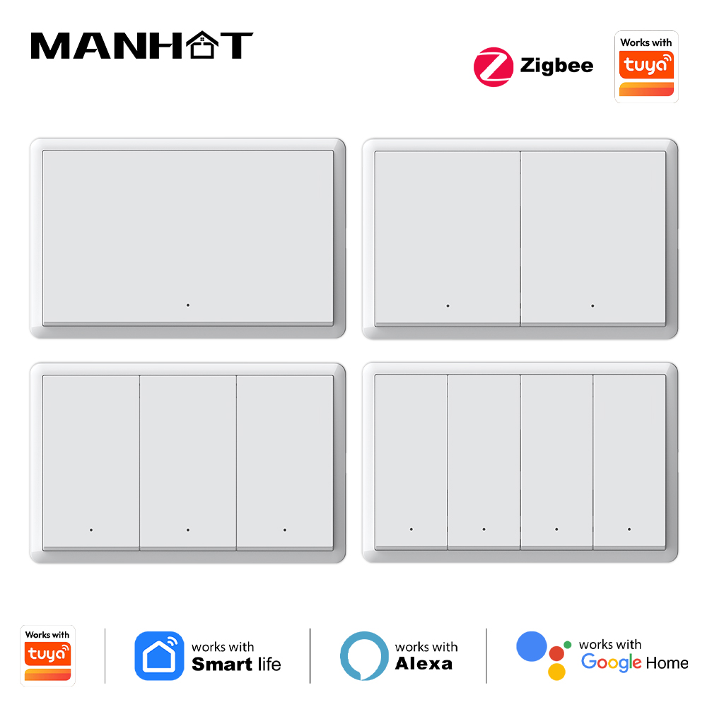 Smart Light Switch - Inteligentny przełącznik Zigbee Manhot, nie wymaga