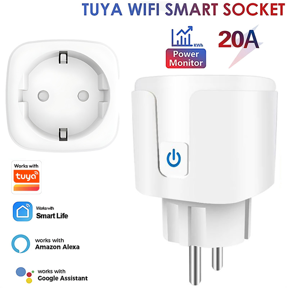 Smart Wall Socket - Współpracuje z aplikacją Tuya Smart Life,