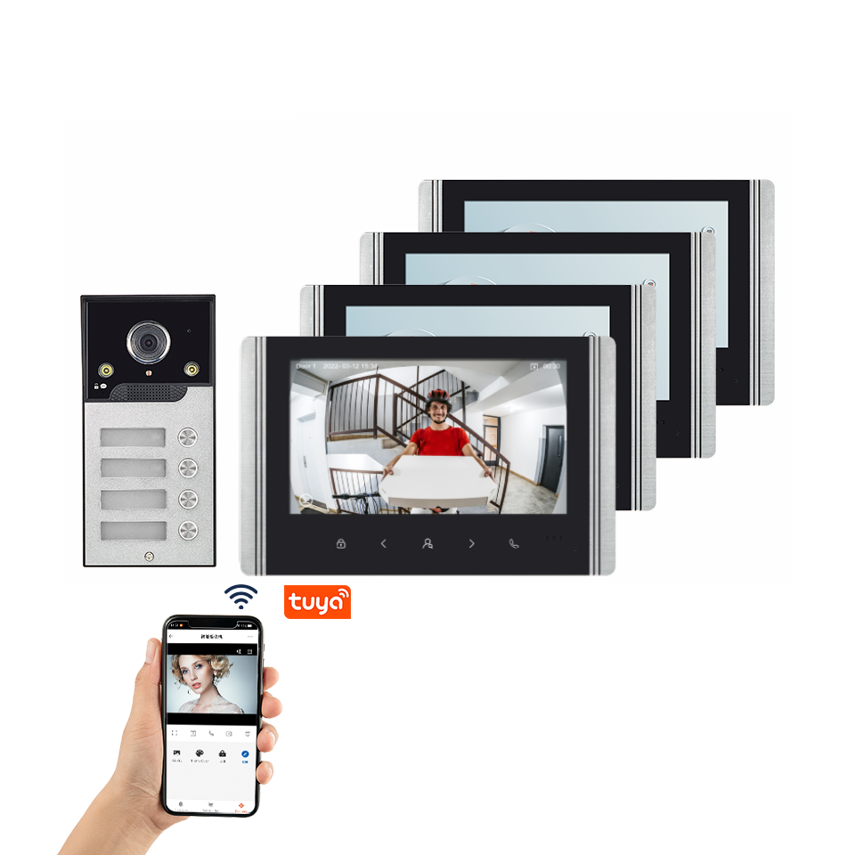 Smart Home Video Doorbell App - Wielodworsowy wideodomofon Tuya Smart APP zdalny