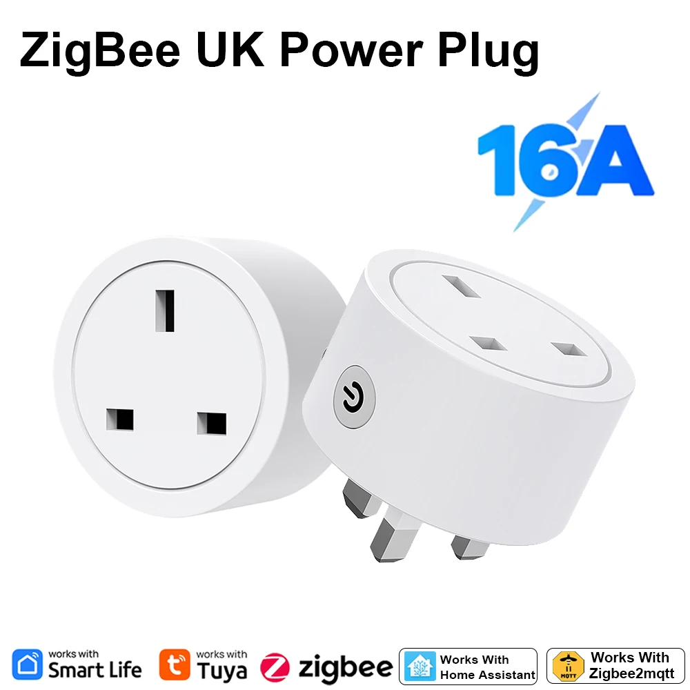 Smart Home Energy App - Inteligentna wtyczka Zigbee 16A z gniazdem