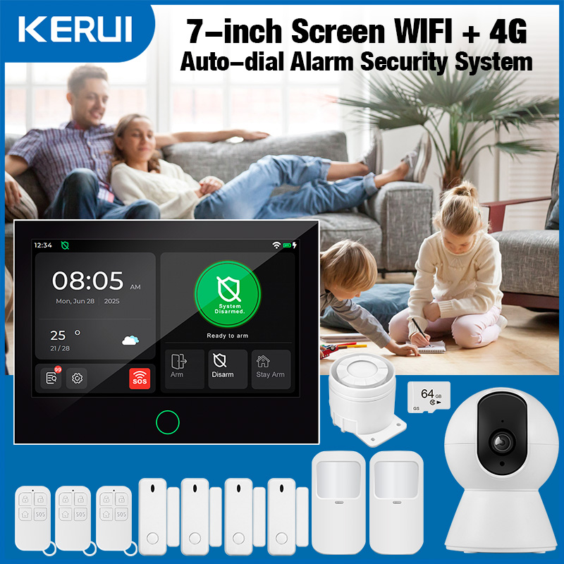Smart Home Package - KERUI NOWY Bezprzewodowy alarm domowy 4G+WiFi
