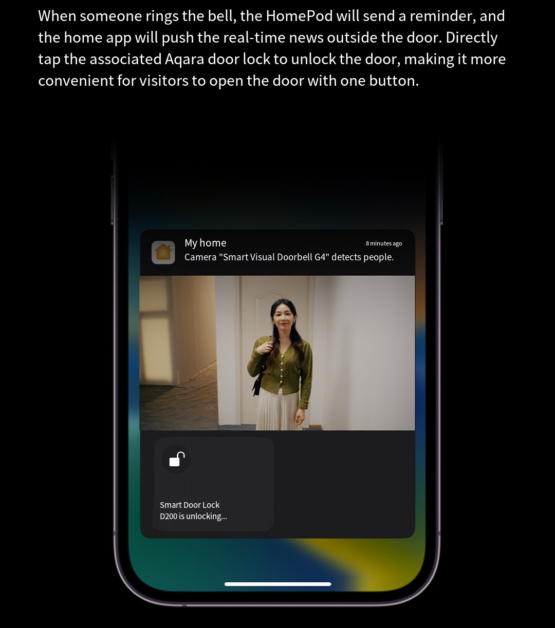 Smart Home Video Doorbell App - Aqara G4 Wideodomofon 1080P HD Pikseli