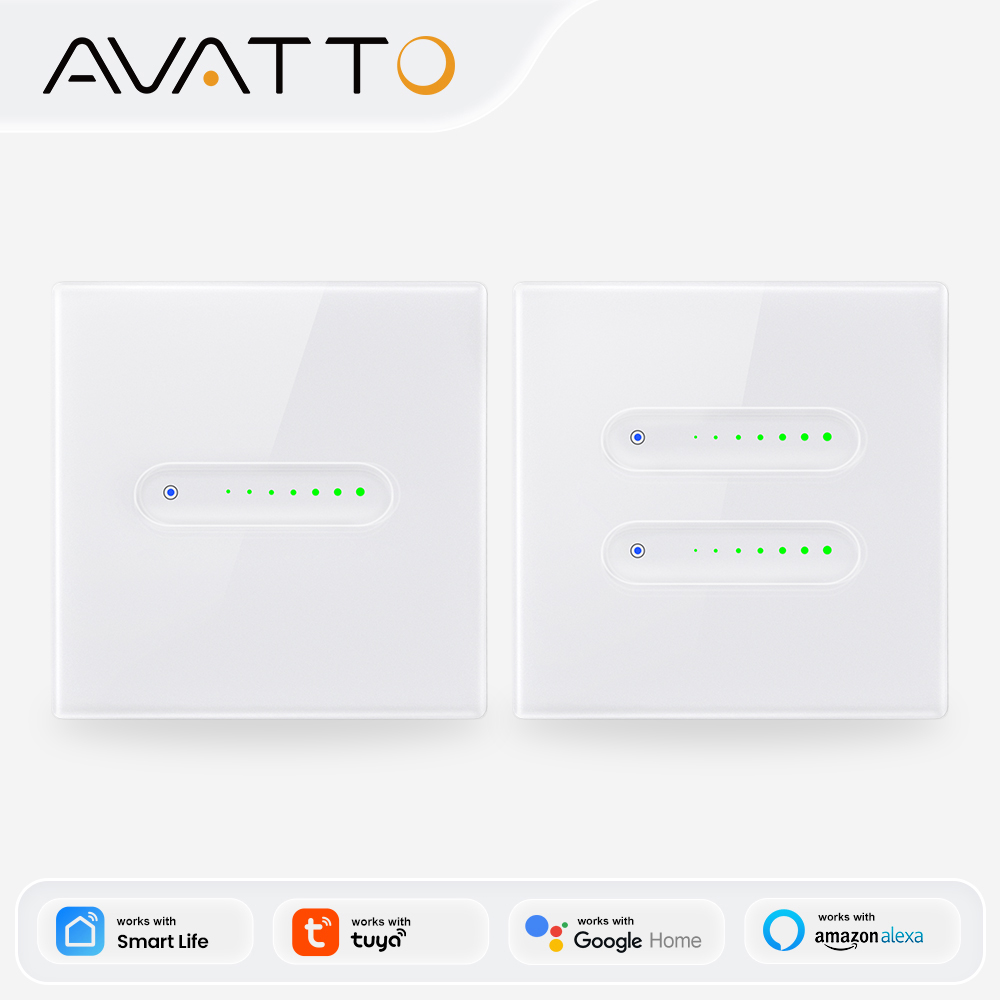 Smart Home Touchscreen Control Panel - AVATTO WiFi 1/2-kanałowy inteligentny ściemniacz, dotykowy