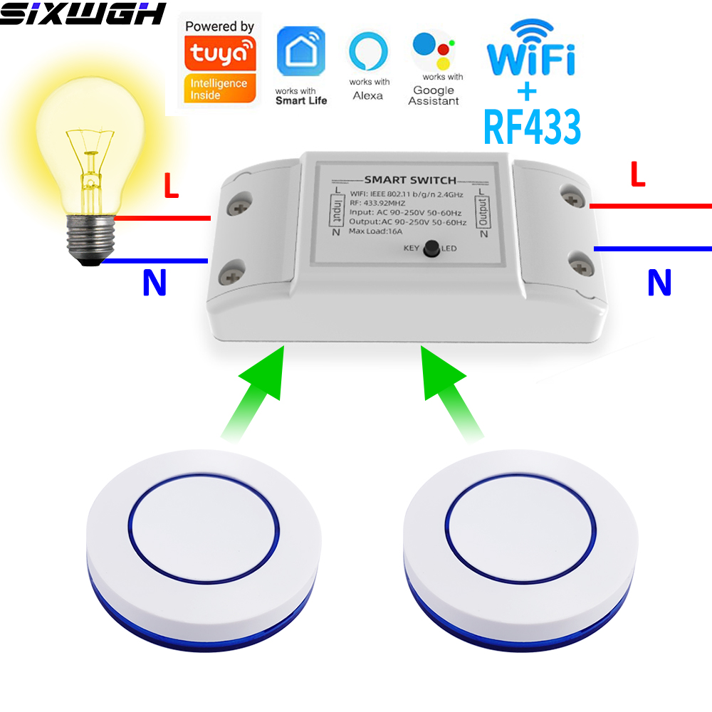 Smart Home Wiz - Inteligentny przełącznik WiFi Tuya 16A, bezprzewodowy