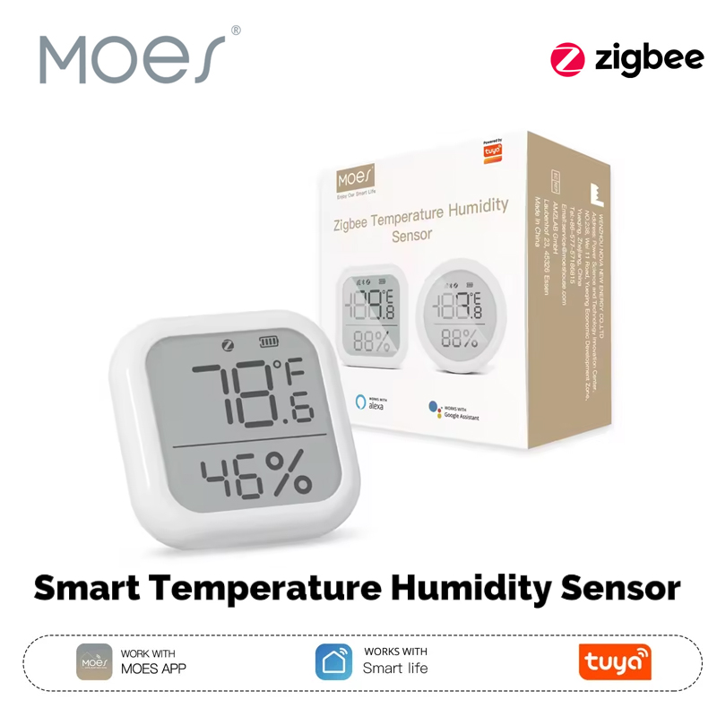 Smart Home Website - Czujnik temperatury i wilgotności MOES Tuya
