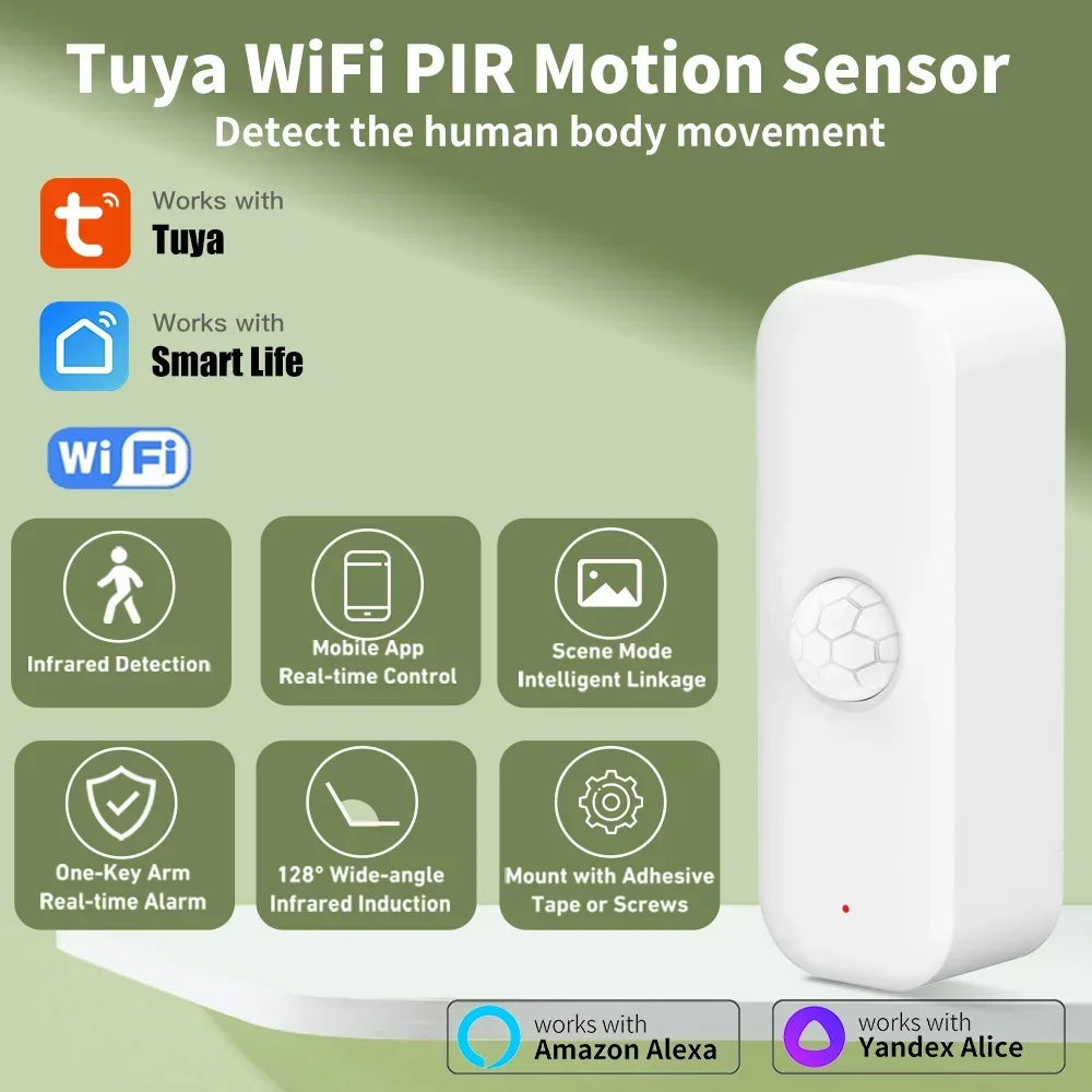 Smart Home Wiz - Tuya WiFI Czujnik ruchu PIR Inteligentny