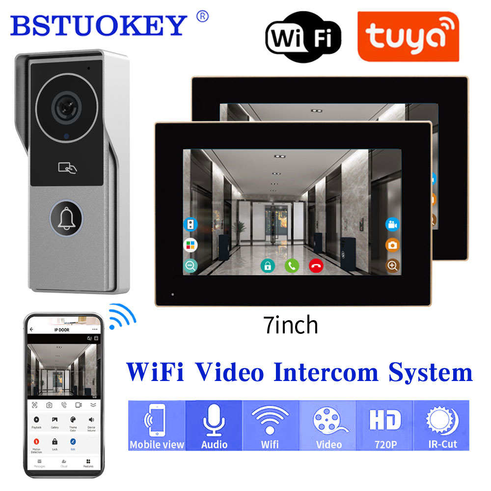 Smart Home Video Doorbell App - TUYA 1080P 7/10-calowy Dotykowy Ekran AHD