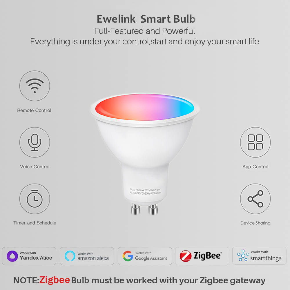 Żarówki LED Ewelink GU10 Zigbe – Smart Bulb recenzja i cena