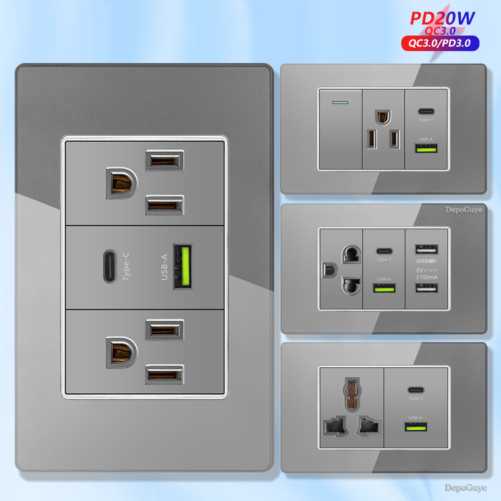 Szare szkło hartowane Amerykań – Smart Wall Socket recenzja i cena