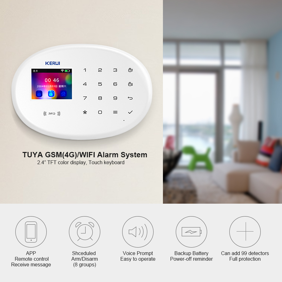 KERUI W202 WIFI zestaw alarmow – Smart Home Package recenzja i cena