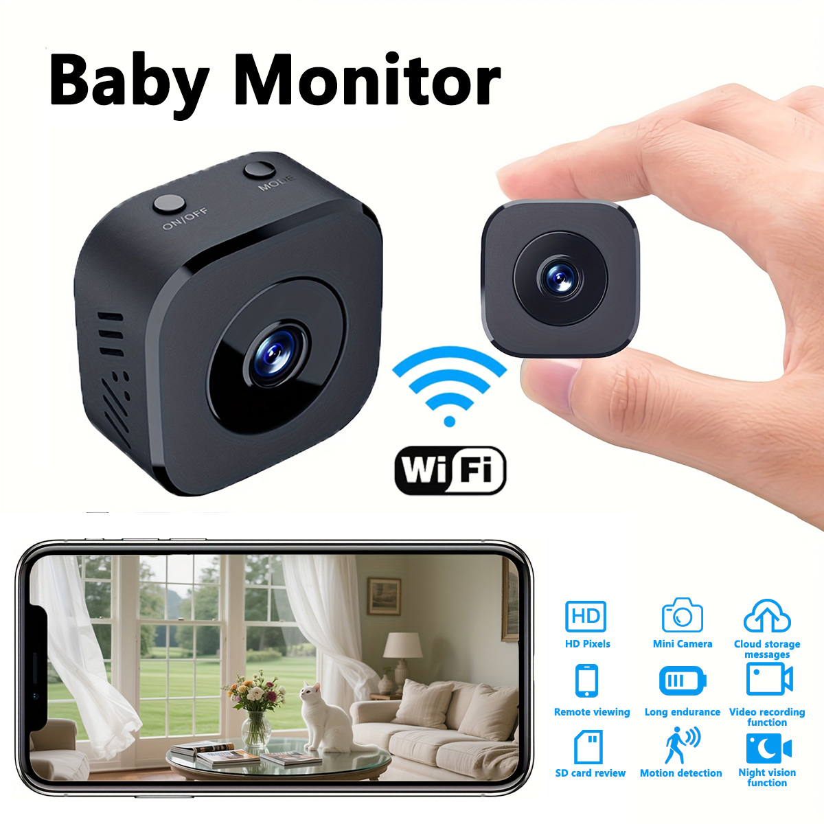 Miniaturowa kamera WiFi HD 108 – Security Ip Camera recenzja i cena