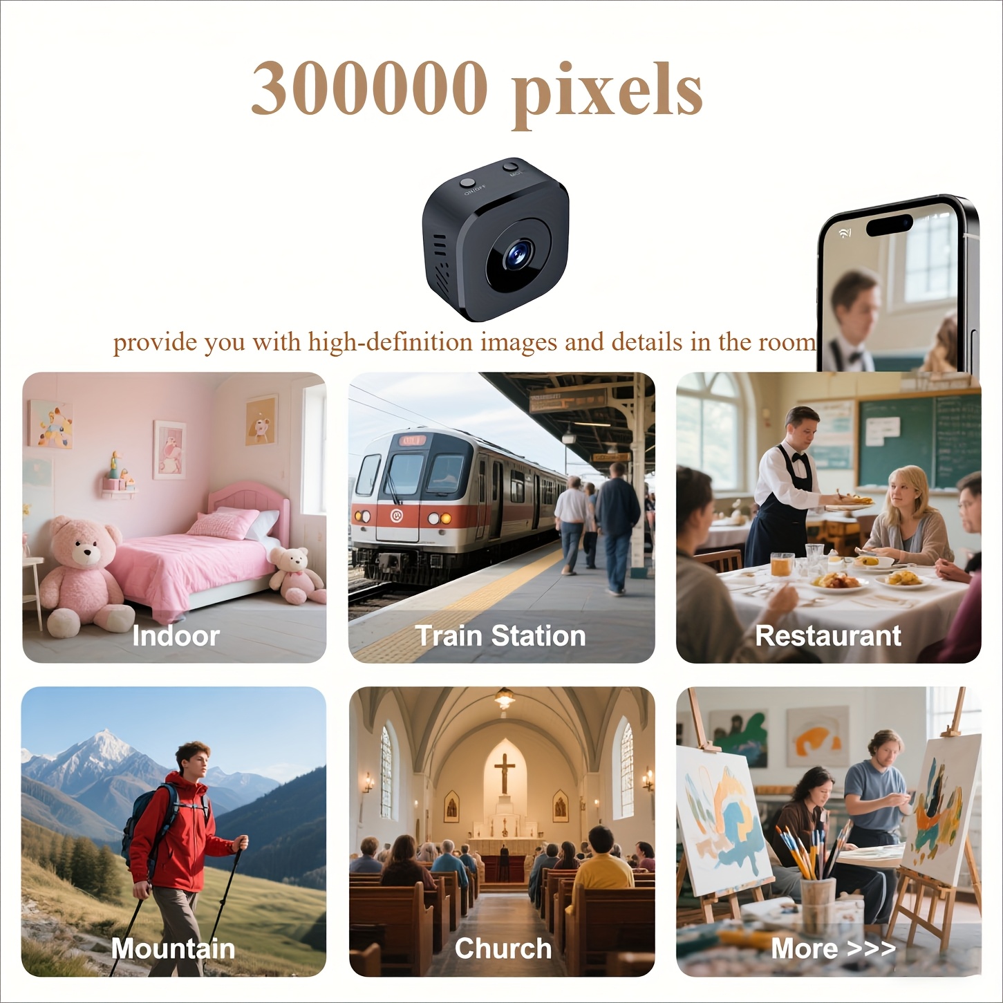 Miniaturowa kamera WiFi HD 108 – Security Ip Camera recenzja i cena