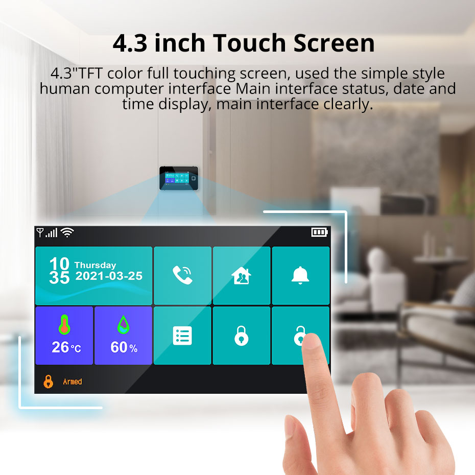 KERUI 4.3-calowy ekran dotykow – Smart Home Package recenzja i cena