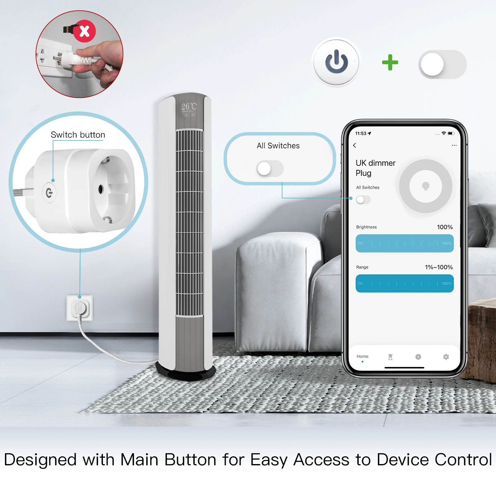 Inteligentna wtyczka WiFi MOES – Smart Wall Socket recenzja i cena
