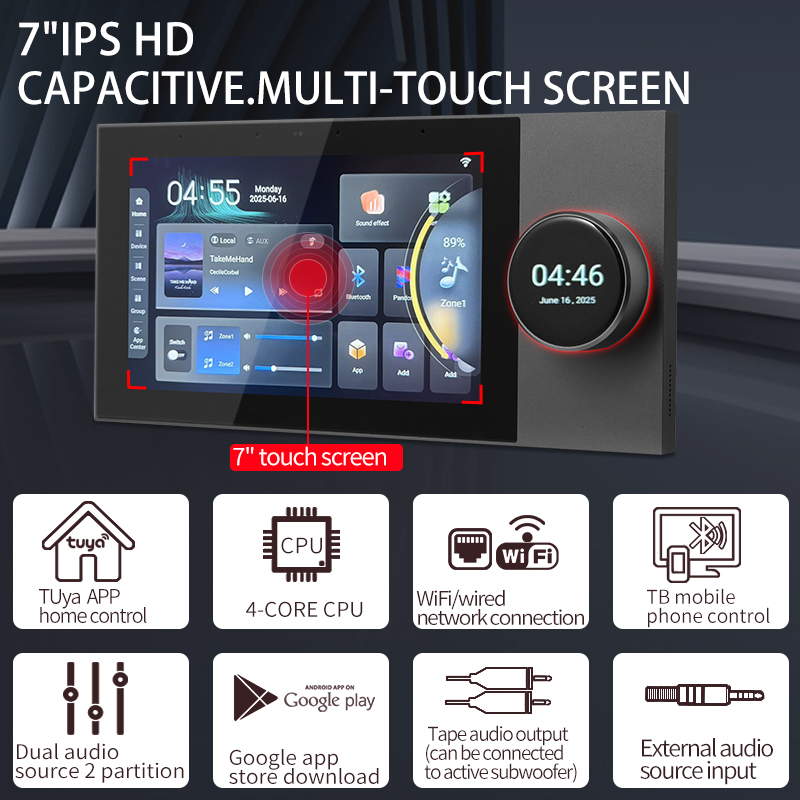 Inteligentny wzmacniacz ścienn – Smart Home Touchscreen Control Panel recenzja i cena
