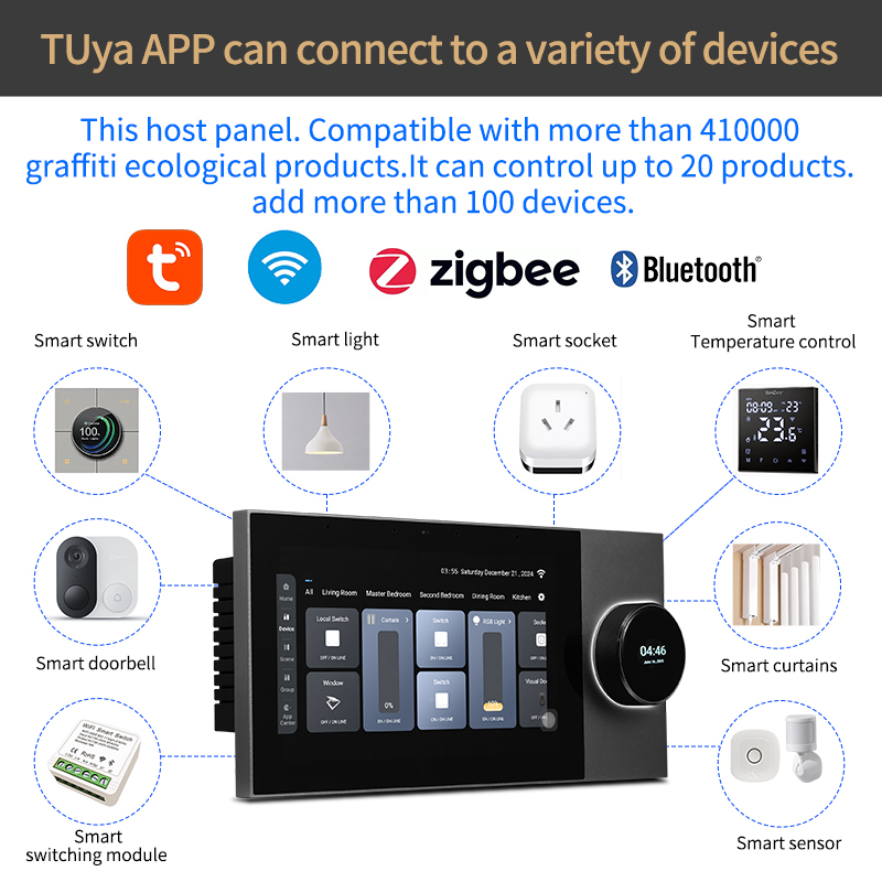 Inteligentny wzmacniacz ścienn – Smart Home Touchscreen Control Panel recenzja i cena
